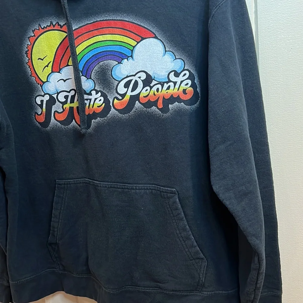 “I Hate People” Black Sweatshirt - Picture 6 of 9